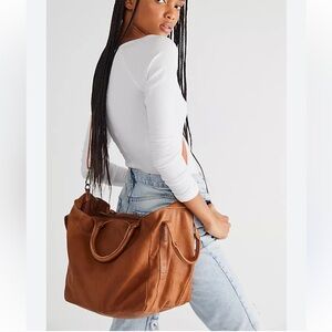 Free People lamb leather duffle bag
